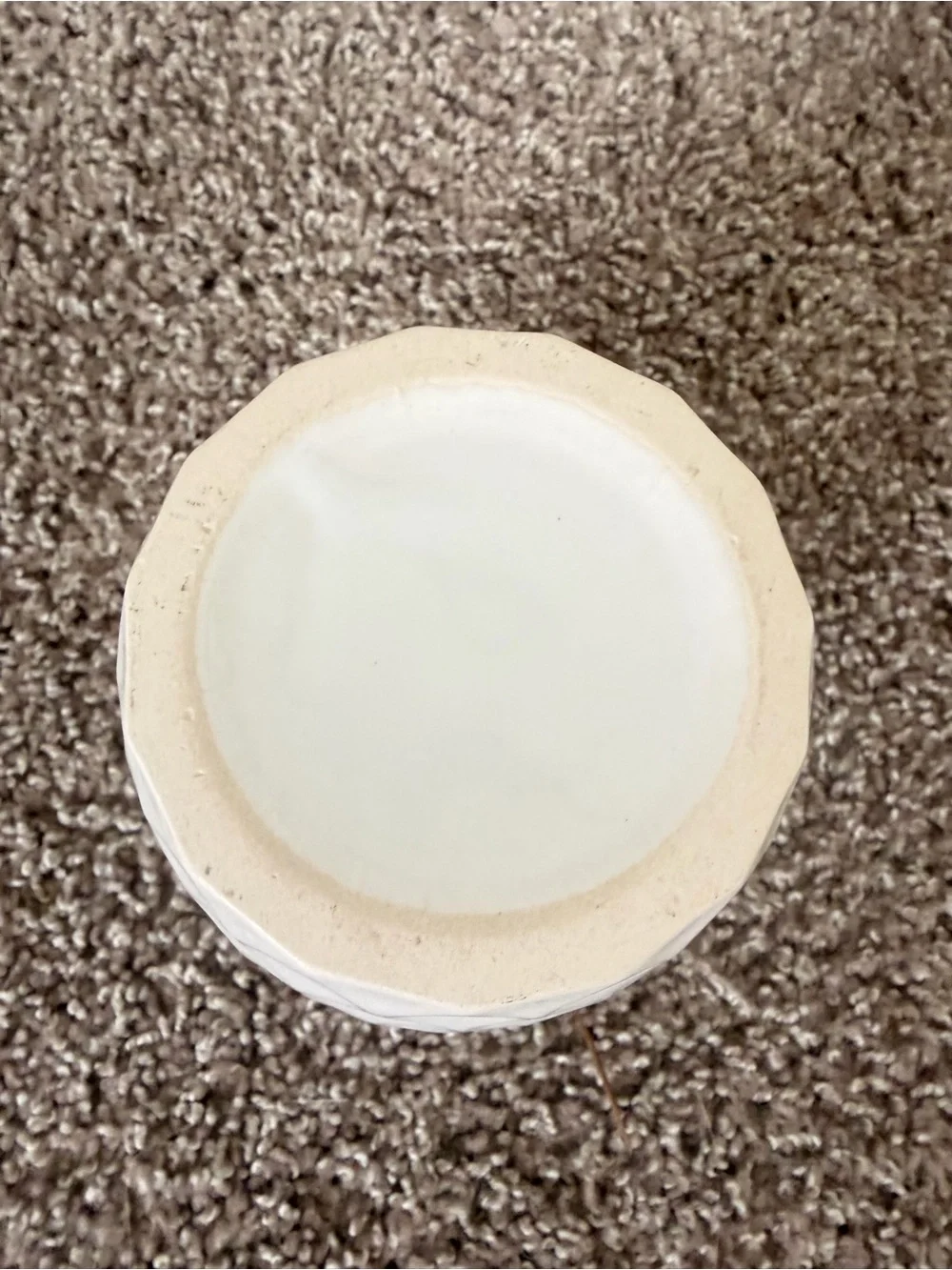 White Textured Ceramic Vase